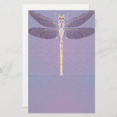 Violet Dragonfly Briefpapier (Voorkant / Achterkant)