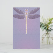 Violet Dragonfly Briefpapier (Staand voorkant)