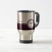 Violet Dragonfly Emblem Travel Mug Reisbeker (Voorkant rechts)