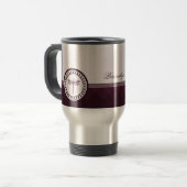 Violet Dragonfly Emblem Travel Mug Reisbeker (Voorkant links)