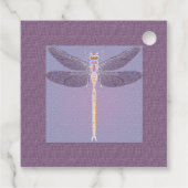 Violet Dragonfly Moederdag Bedankjes Labels (Achterkant)
