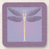 Violet Dragonfly Onderzetter (Voorkant)