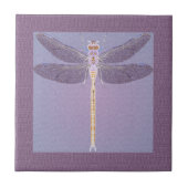 Violet Dragonfly Tegeltje (Voorkant)