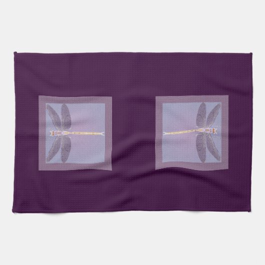 Violet Dragonfly Theedoek (Horizontaal)