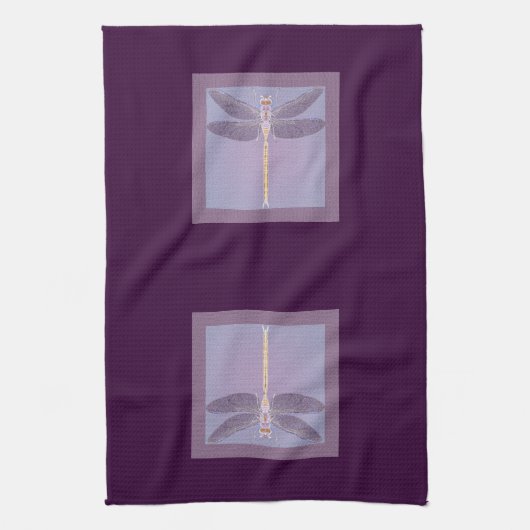 Violet Dragonfly Theedoek (Verticaal)