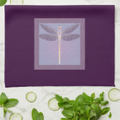 Violet Dragonfly Theedoek (Gevouwen)