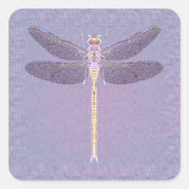 Violet Dragonfly Vierkante Sticker