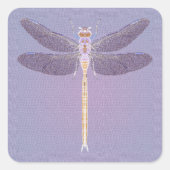 Violet Dragonfly Vierkante Sticker (Voorkant)