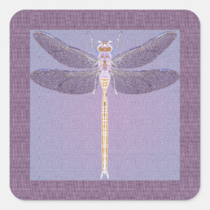 Violet Dragonfly Vierkante Sticker