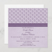 Violet Dramatic Damask Vrijgezellenfeest uitnodige Kaart (Voorkant / Achterkant)