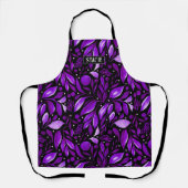 Violet Dream - Gepersonaliseerde Paarse Botanische Schort (Voorkant)