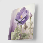 Violet Dreams Vierkante Klok (Hoek)