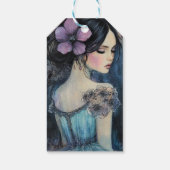 Violet Dreams Waterverf Cadeaulabel (Achterkant)