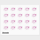 Violet dromen: Slapen Kitten Ronde Sticker (Vel)