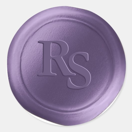 Violet dubbele monogram bruiloft wax zegels (Voorkant)
