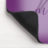 Violet Dusty Paarse minimale naam Monogram Muismat (Hoek)