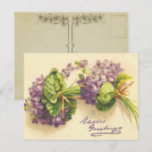 Violet Easter Briefkaart (Voorkant / Achterkant)