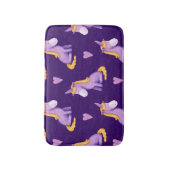 Violet eenhoorns harten Waterverf patroon. Badmat (Voorkant Verticaal)
