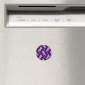 Violet eenhoorns harten Waterverf patroon. Magneet (Insitu (Vaatwasser))