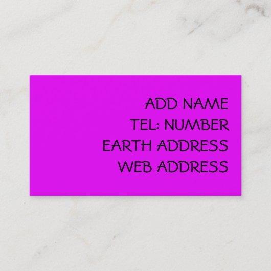 Violet effen visitekaartje (Voorkant)