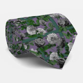 Violet Elegant Floral Rozen Stropdas (Opgerold)