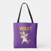 Violet Elegant Modern Funny Typography  Tote Bag (Achterkant)