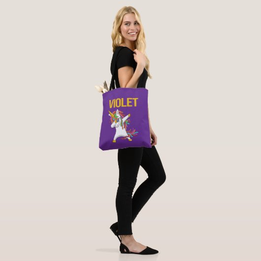 Violet Elegant Modern Funny Typography  Tote Bag (Op model)