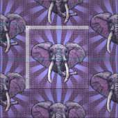 Violet Elephant Face Stof (Delen)