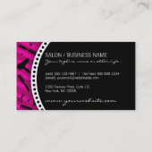 Violet- en Black Hair Salon-tools Visitekaartje (Achterkant)