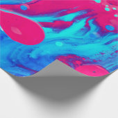 Violet en blauw abstract schilderij cadeaupapier (Hoek)