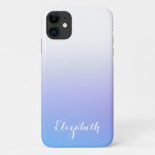 Violet- en blauw ombre-design Case-Mate iPhone case (Achterkant)