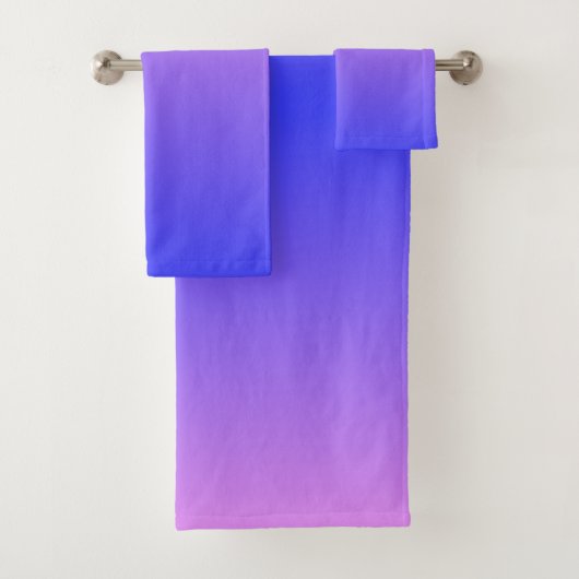 Violet en blauw verloop bad handdoek (Insitu)