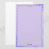 Violet- en blauwe lijngrenzen gepersonaliseerd briefpapier (Voorkant / Achterkant)