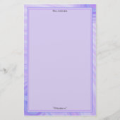 Violet- en blauwe lijngrenzen gepersonaliseerd briefpapier (Voorkant)