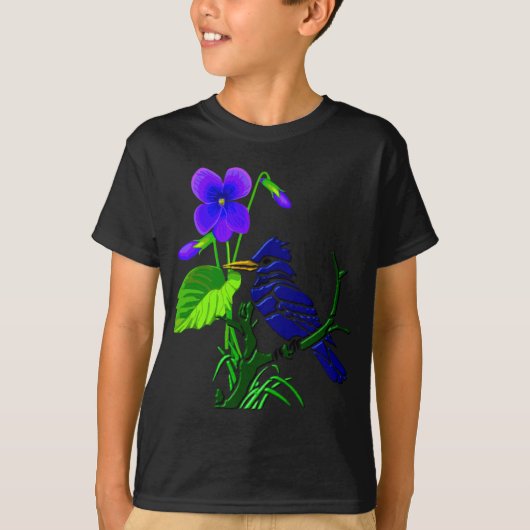 Violet en Blue Jay T-shirt (Voorkant)