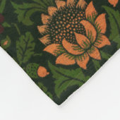 Violet en Columbine (door William Morris) Fleece Deken (Hoek)