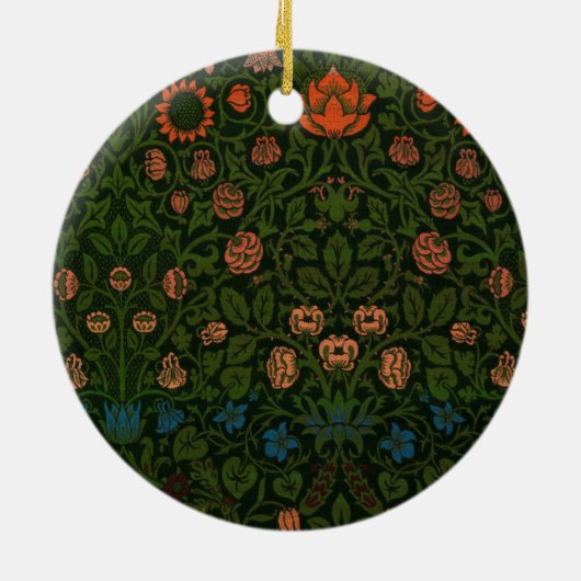 Violet en Columbine (door William Morris) Keramisch Ornament (Achterkant)