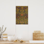 Violet en Columbine door William Morris Poster (Keuken)