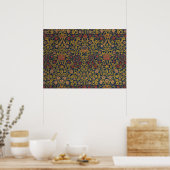 Violet en Columbine door William Morris Poster (Keuken)