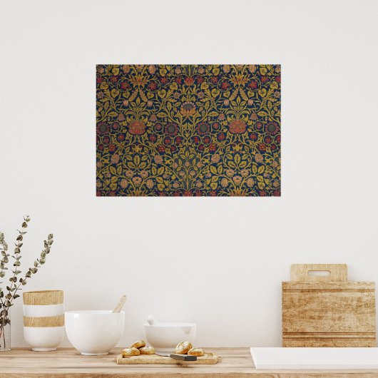 Violet en Columbine door William Morris Poster (Keuken)