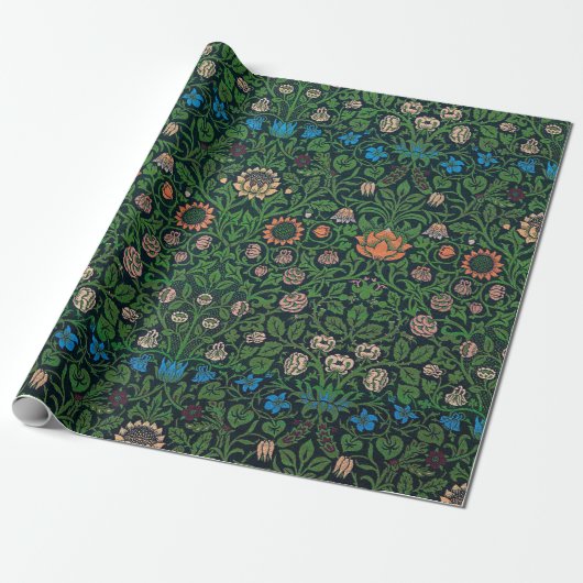 Violet en Columbine, William Morris Cadeaupapier (Uitgerold)