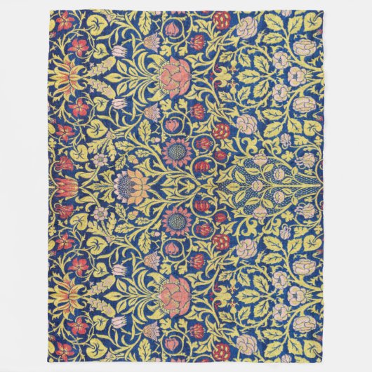 Violet en Columbine, William Morris Fleece Deken (Voorkant)