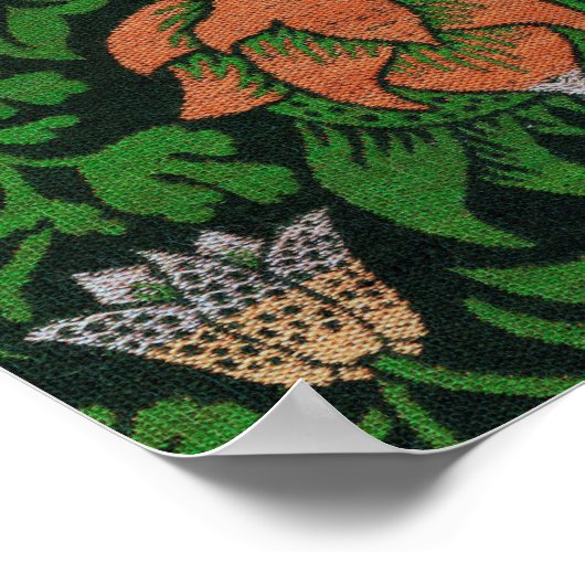 Violet en Columbine, William Morris Poster (Hoek)