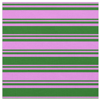 Violet en donkergroen patroon van stripes stof