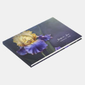 Violet en geel Iris Wedding Guest Book Gastenboek (Hoek)