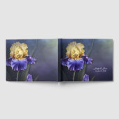 Violet en geel Iris Wedding Guest Book Gastenboek (Volledig)