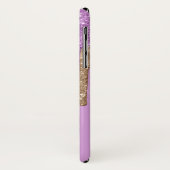 Violet en Gold Glitter steekt iPhone X Hoesje af (Achterkant/links)
