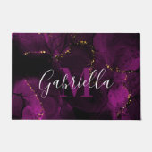 Violet en gouden marmer deurmat (Voorkant)