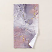 Violet en goudmarmer bad handdoek (Handdoek)