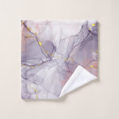 Violet en goudmarmer bad handdoek (Wasdoekje)